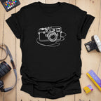 T-Shirt With Camera Sketch Minimalist Graphic
