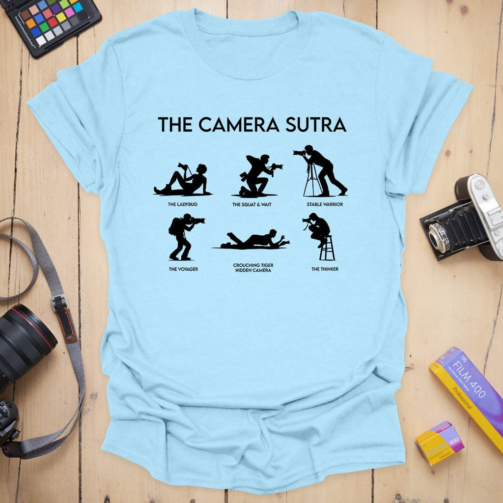 T-Shirt With Camera Sutra Photographer Pose Graphic