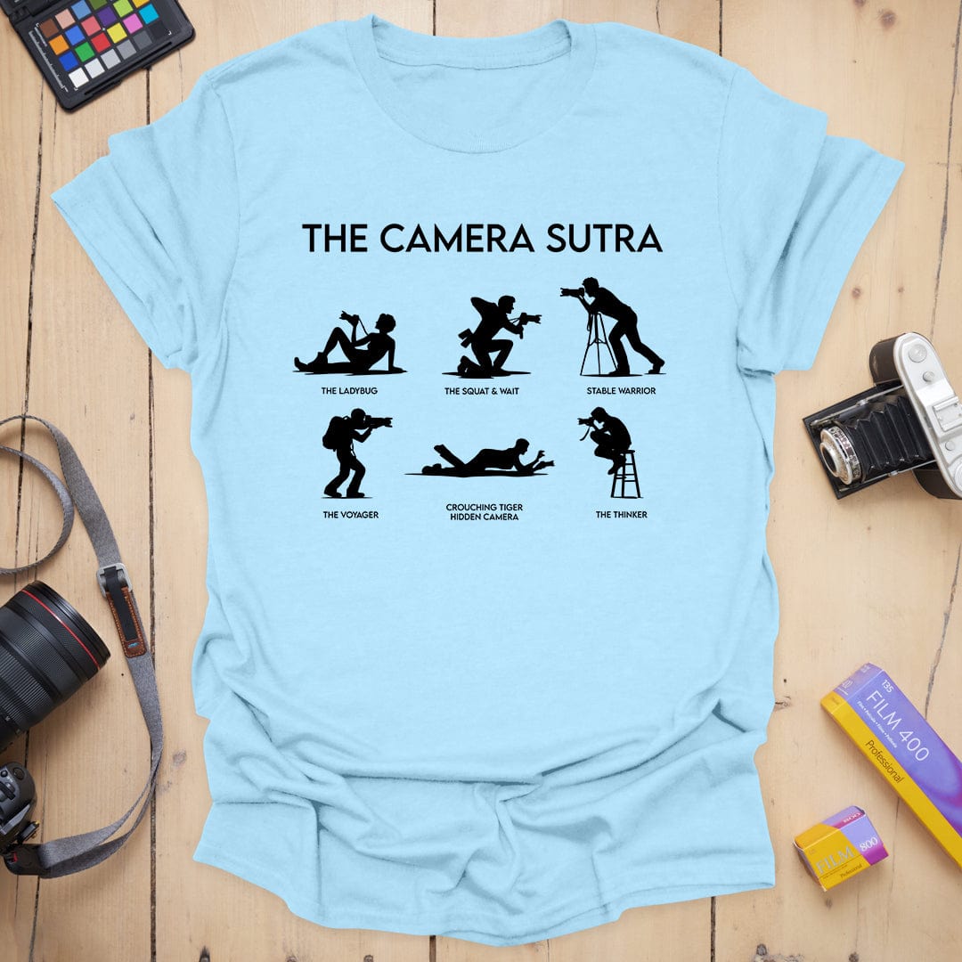 T-Shirt With Camera Sutra Photographer Pose Graphic