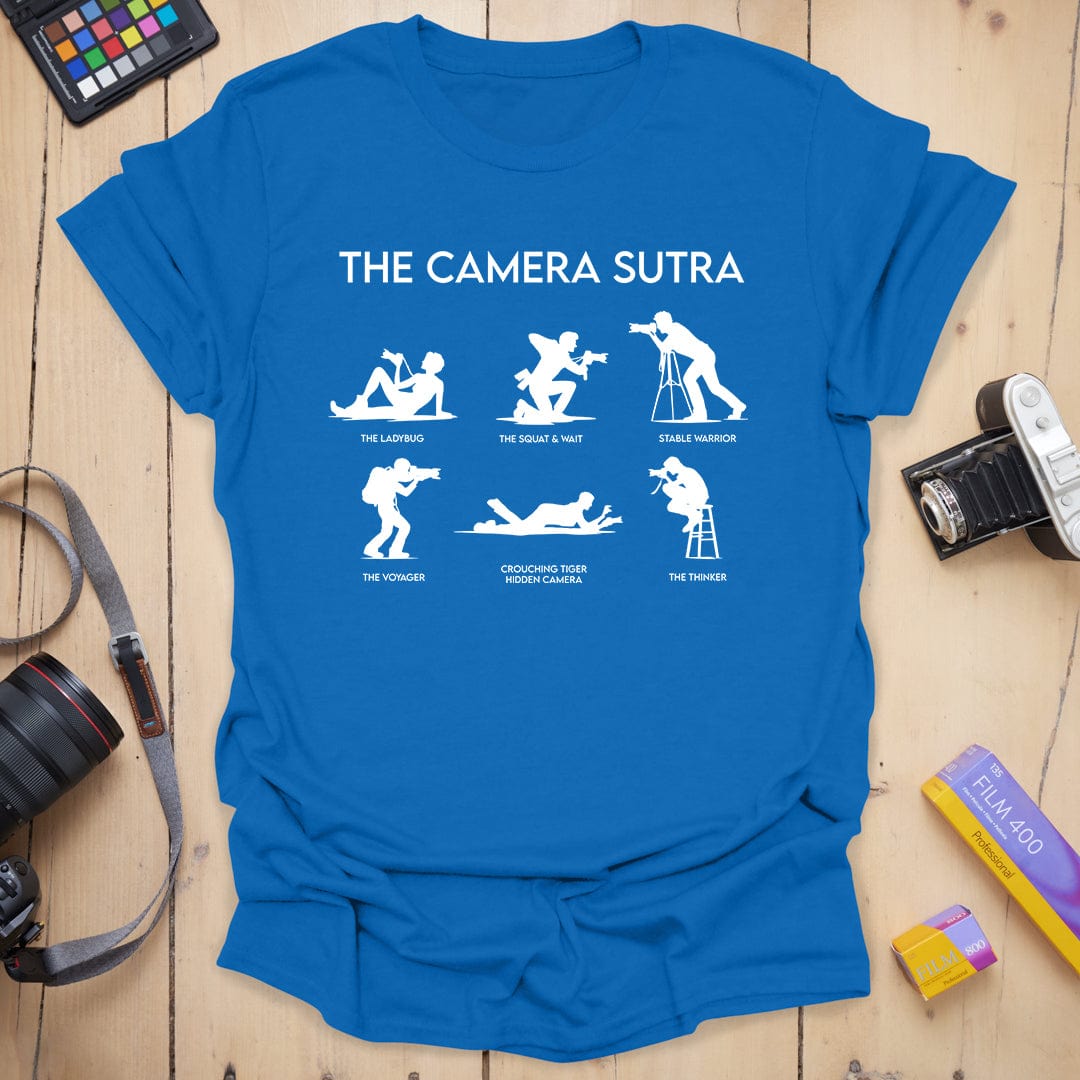 T-Shirt With Camera Sutra Photographer Pose Graphic