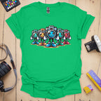 T-Shirt With Cartoon-Inspired Camera Team Graphic
