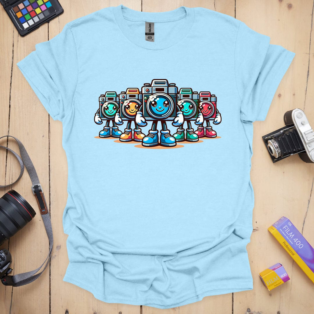 T-Shirt With Cartoon-Inspired Camera Team Graphic