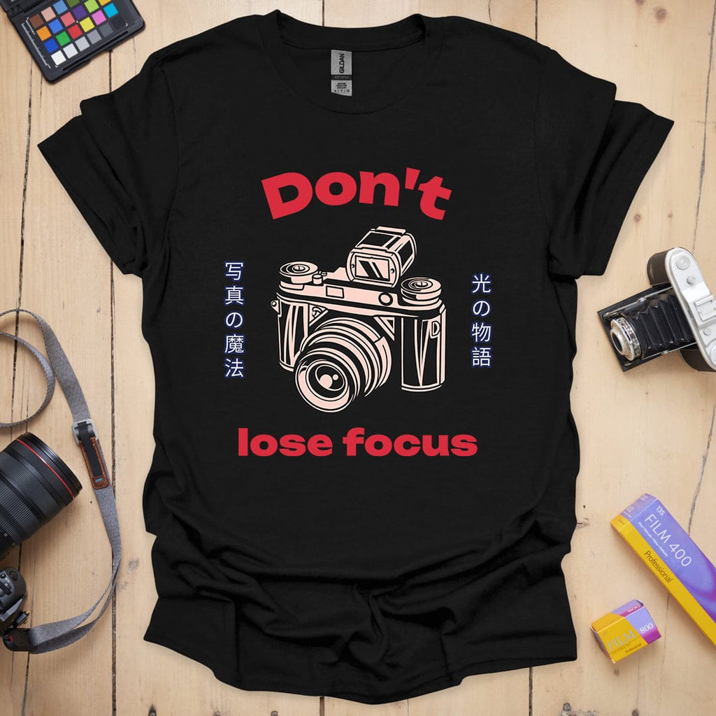 T-Shirt With Camera Shop-Inspired Focus Design