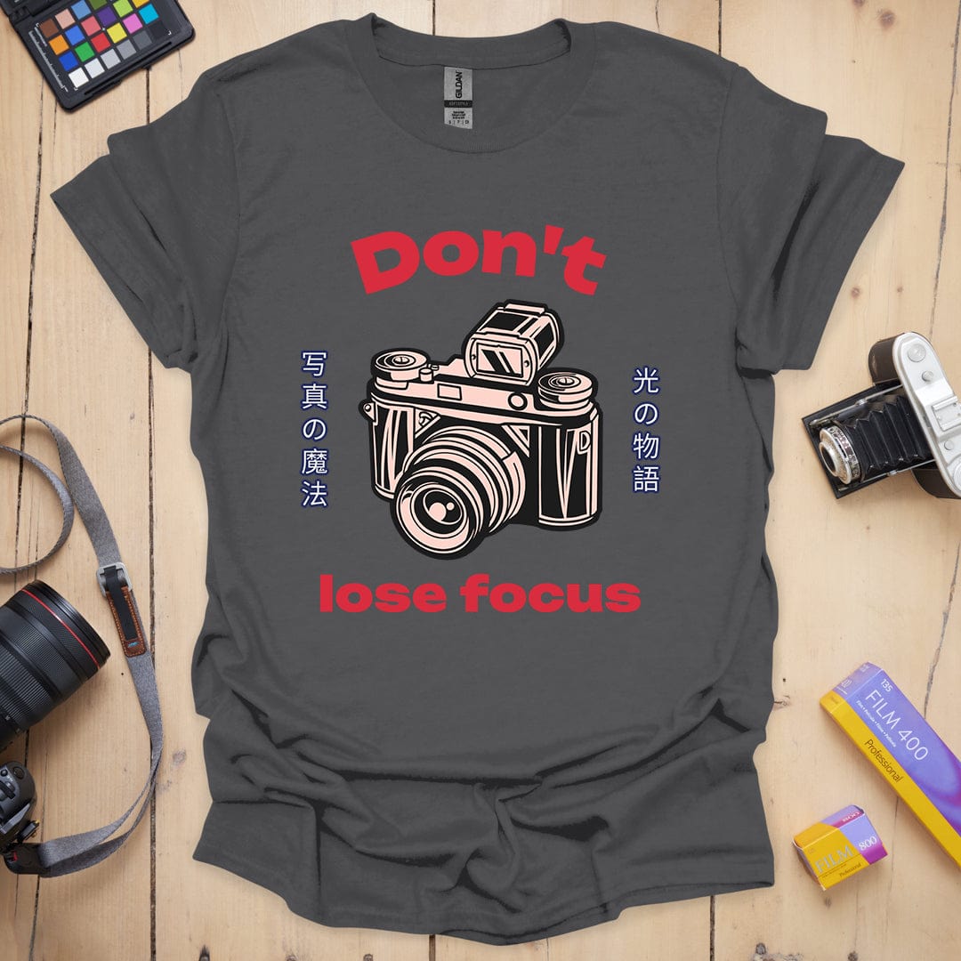 T-Shirt With Camera Shop-Inspired Focus Design