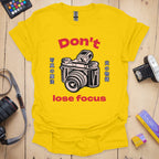 T-Shirt With Camera Shop-Inspired Focus Design
