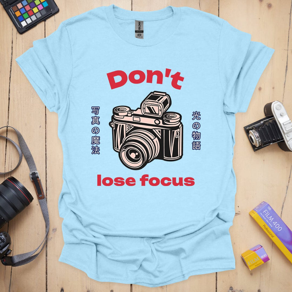T-Shirt With Camera Shop-Inspired Focus Design