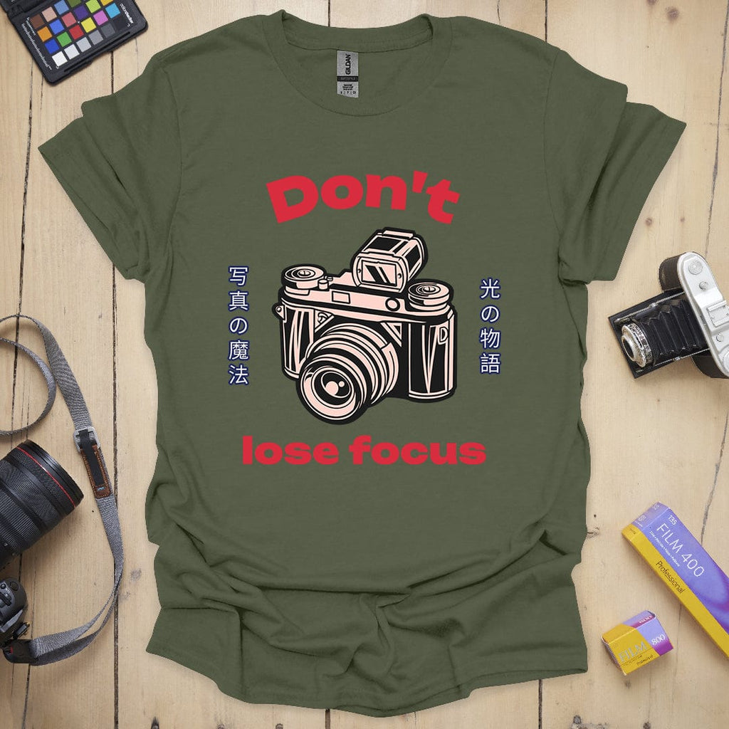 T-Shirt With Camera Shop-Inspired Focus Design
