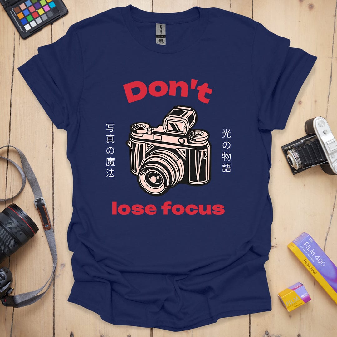 T-Shirt With Camera Shop-Inspired Focus Design