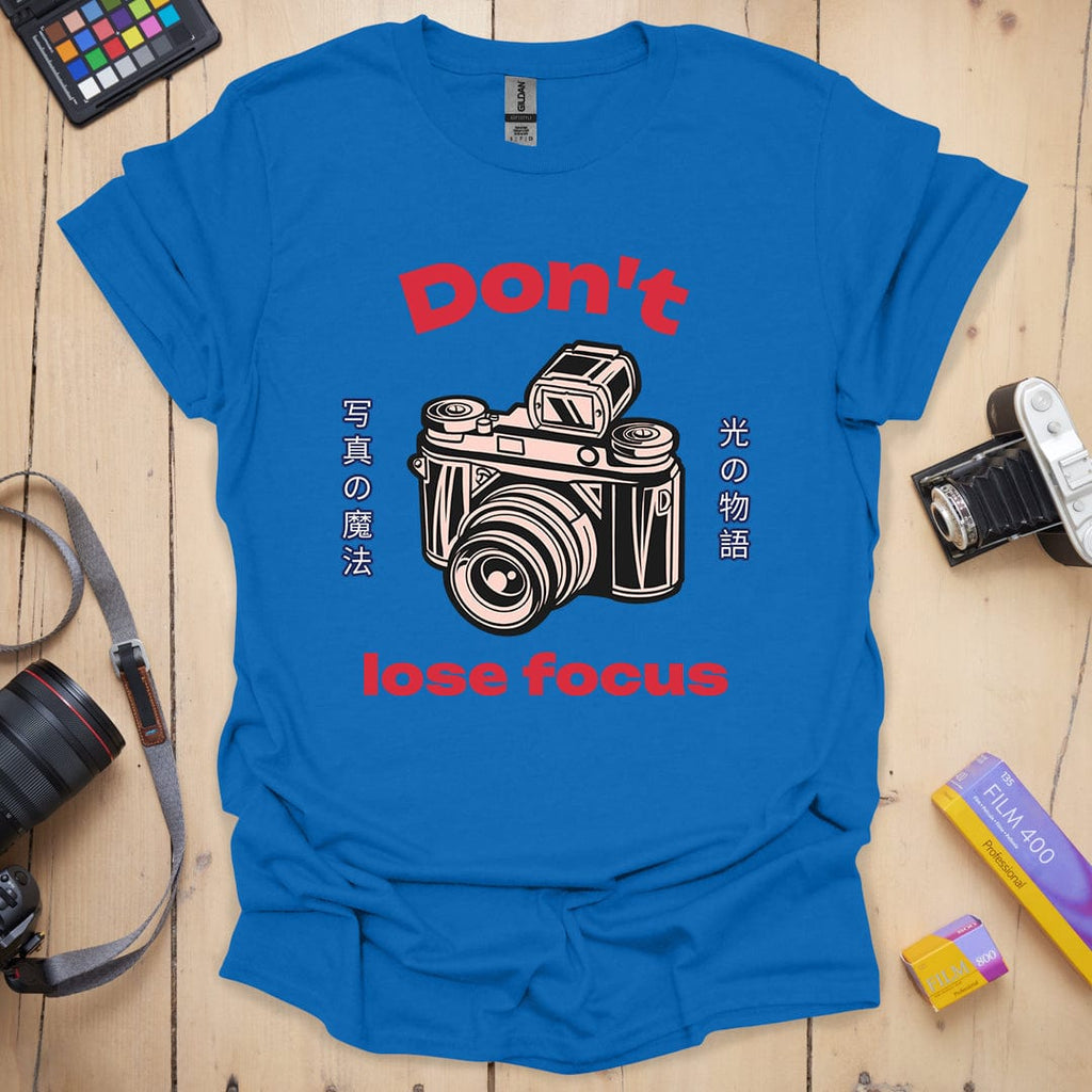 T-Shirt With Camera Shop-Inspired Focus Design