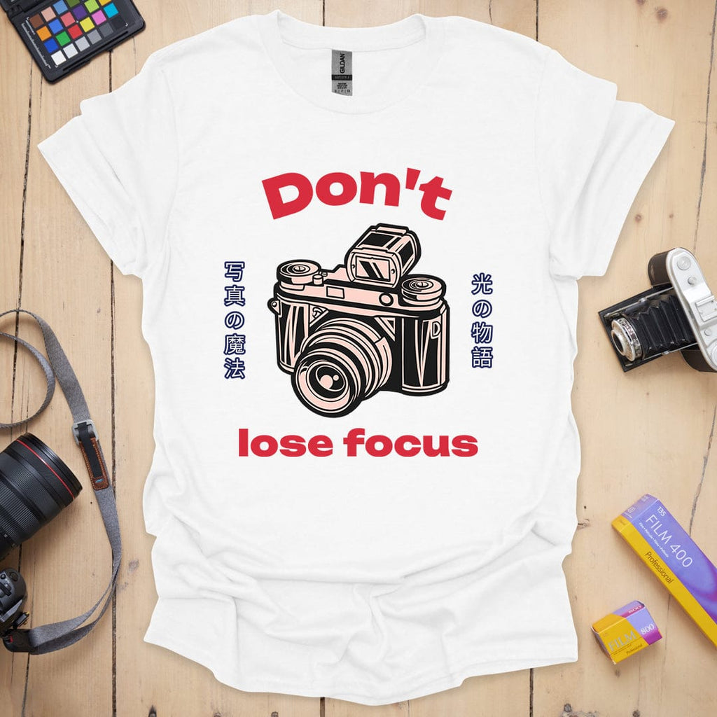 T-Shirt With Camera Shop-Inspired Focus Design
