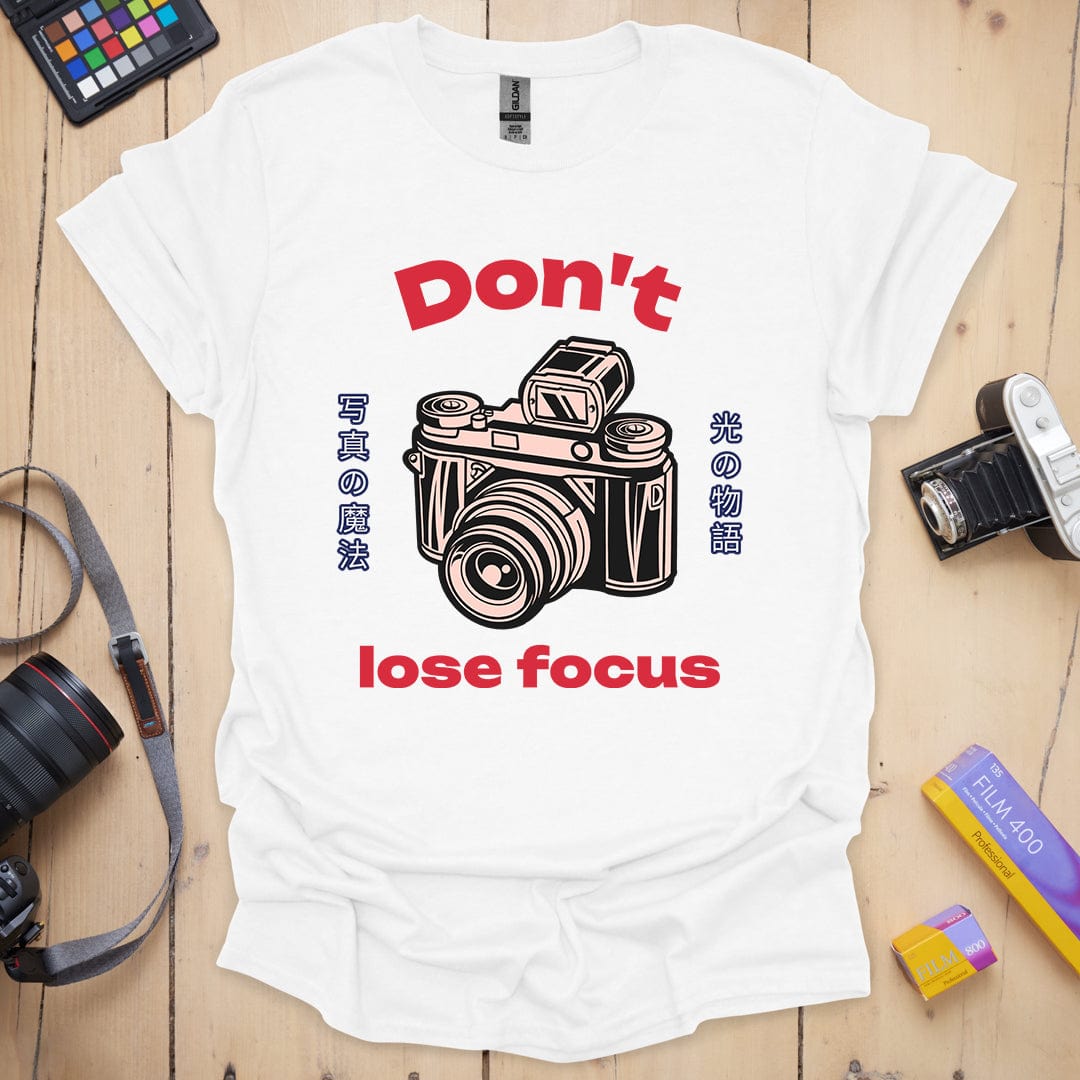 T-Shirt With Camera Shop-Inspired Focus Design