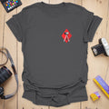 T-Shirt With Diamond Badge Camera Compass Design