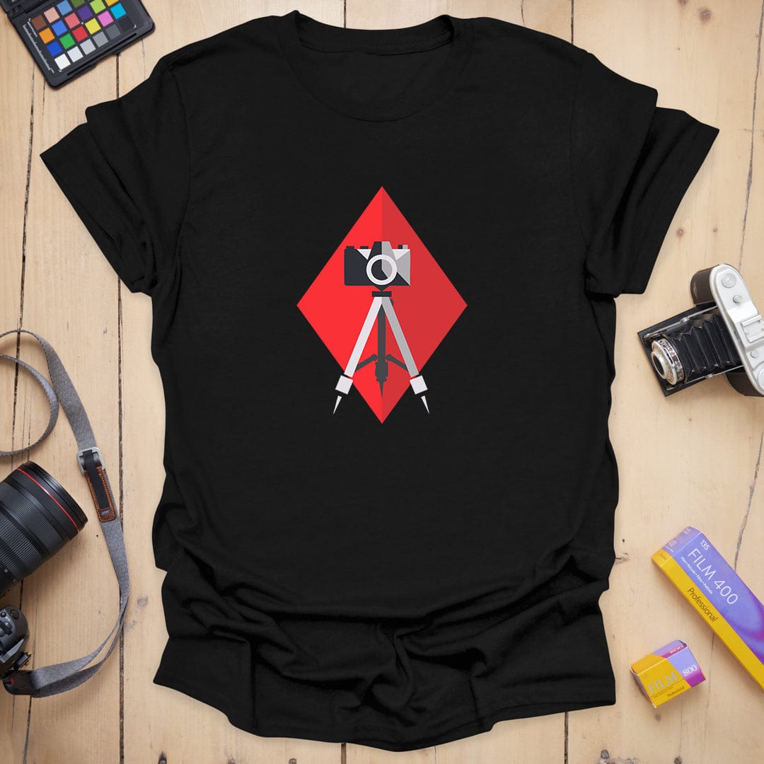 T-Shirt With Diamond Camera Design for Photography Fans
