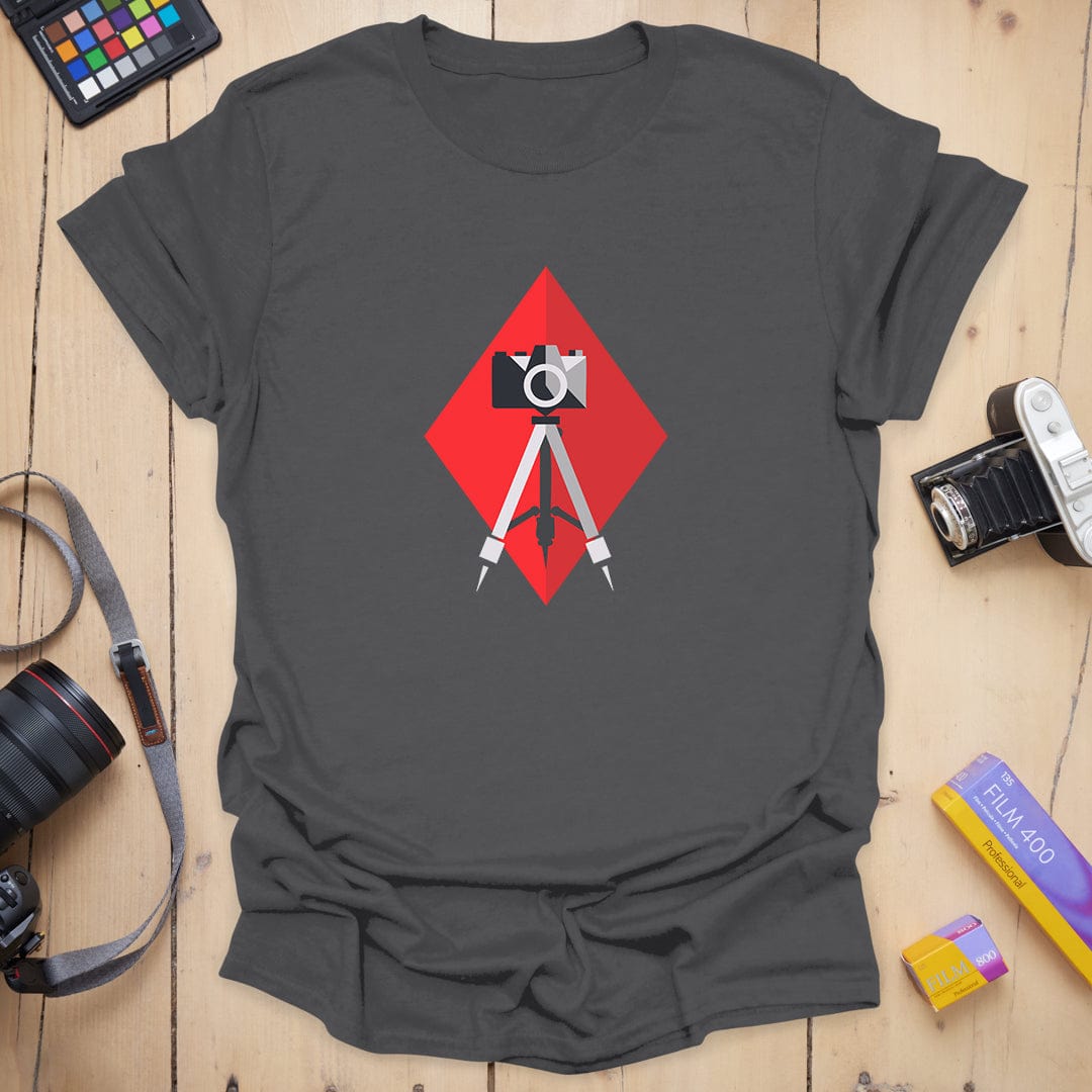 T-Shirt With Diamond Camera Design for Photography Fans
