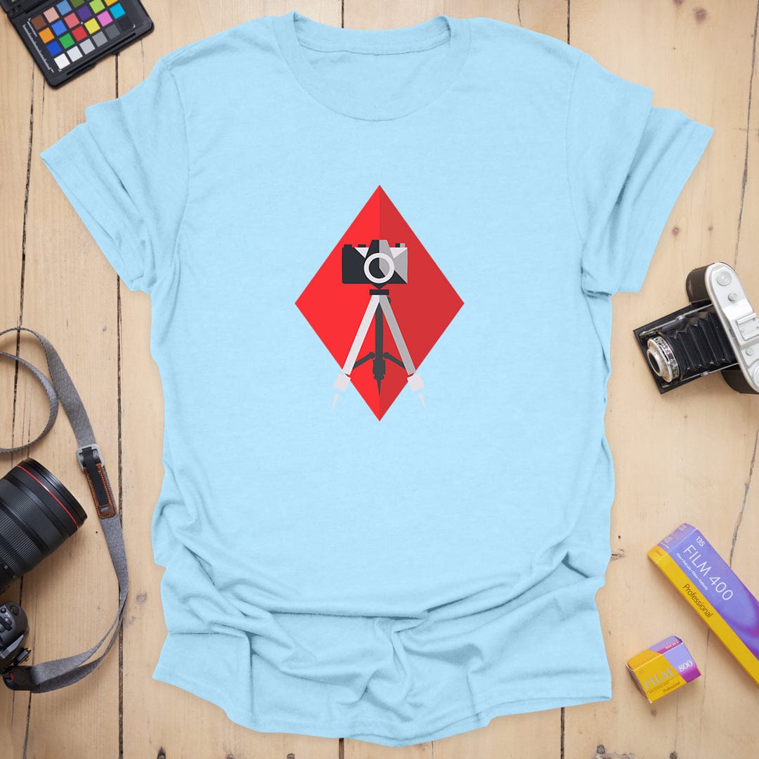 T-Shirt With Diamond Camera Design for Photography Fans