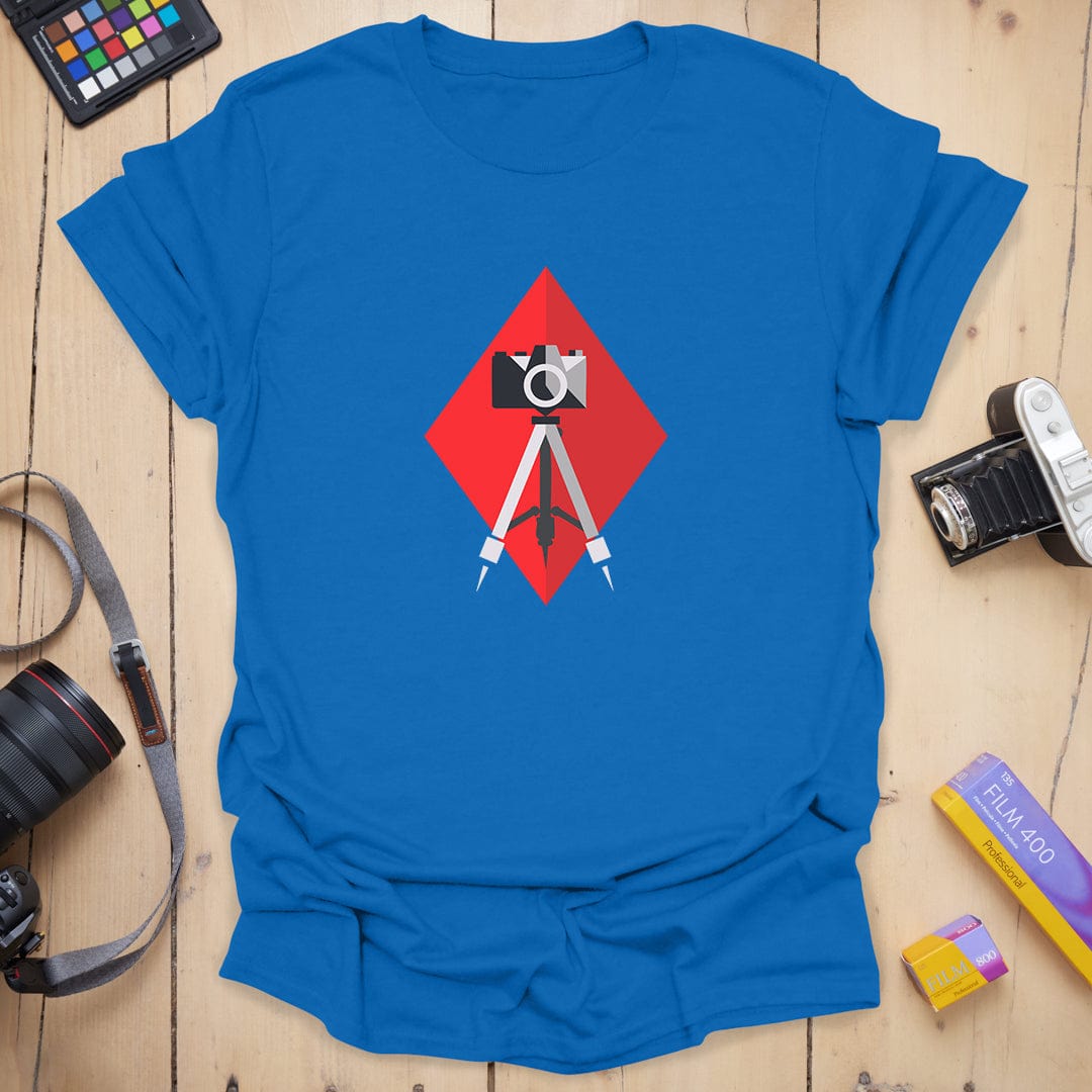 T-Shirt With Diamond Camera Design for Photography Fans
