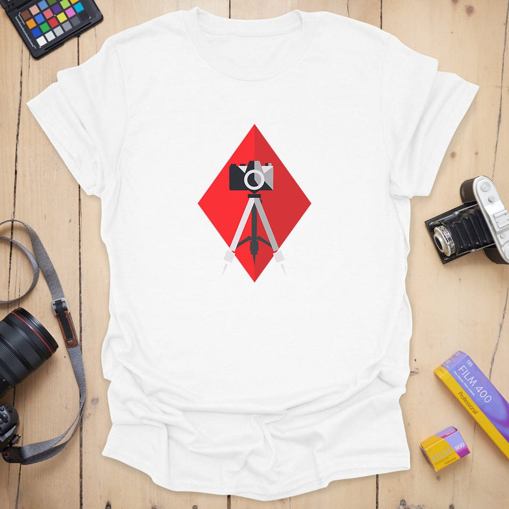 T-Shirt With Diamond Camera Design for Photography Fans