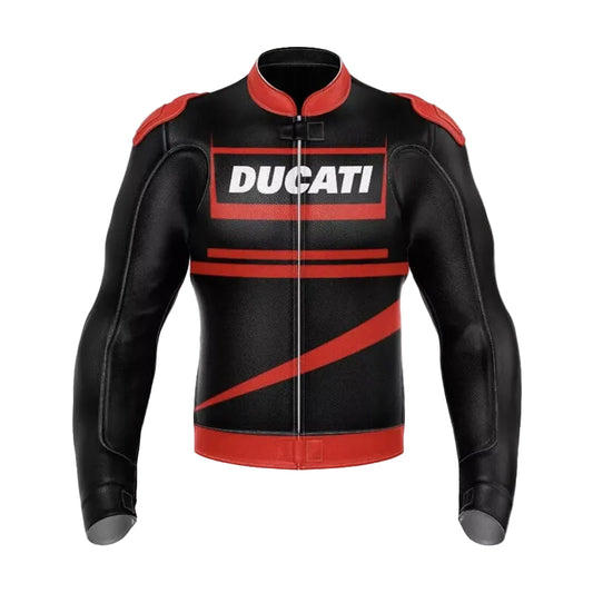 Ducati Armored Sports Leather Motorcycle Jacket