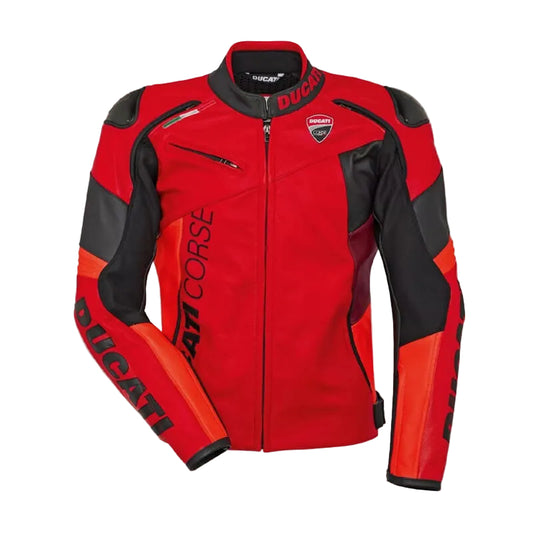 Ducati Corse C6 Red Racing Leather Jacket for Men