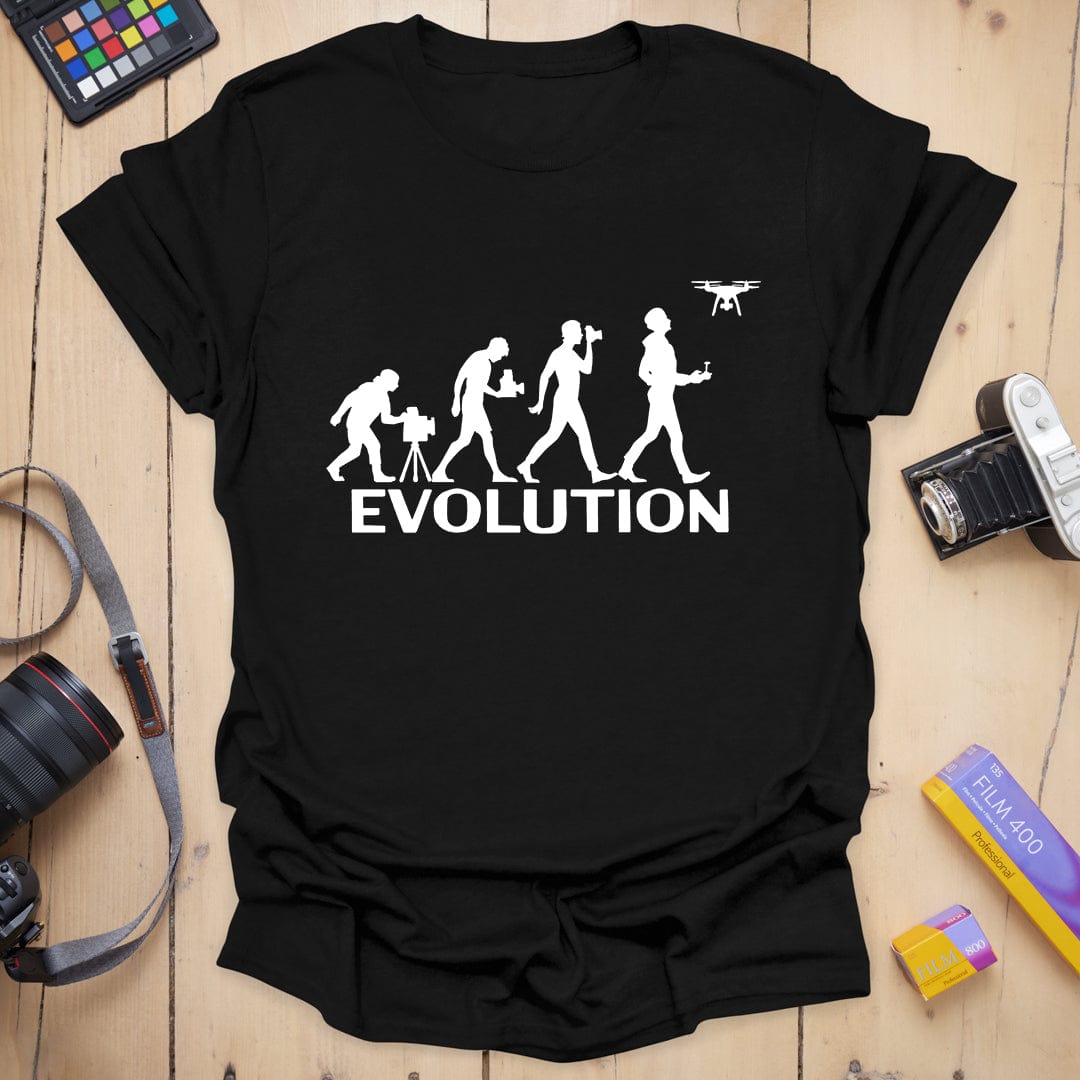 T-Shirt With Evolution of Photography Design