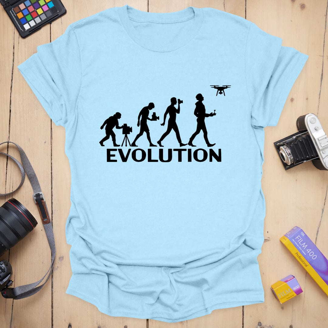 T-Shirt With Evolution of Photography Design