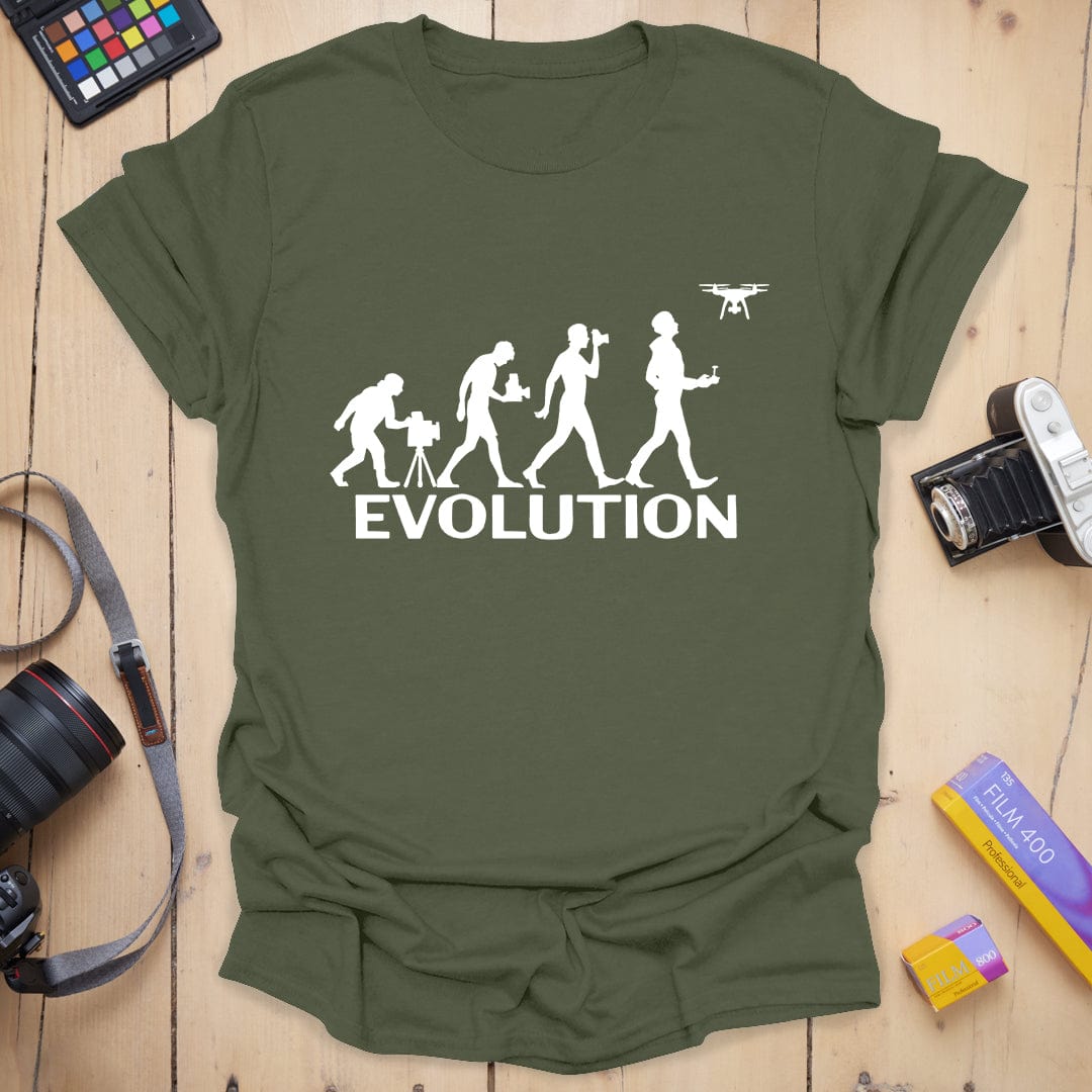 T-Shirt With Evolution of Photography Design