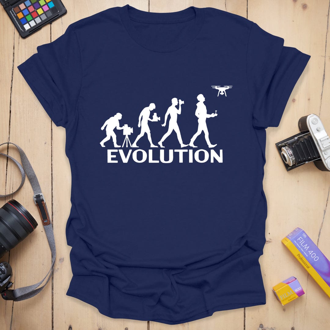 T-Shirt With Evolution of Photography Design