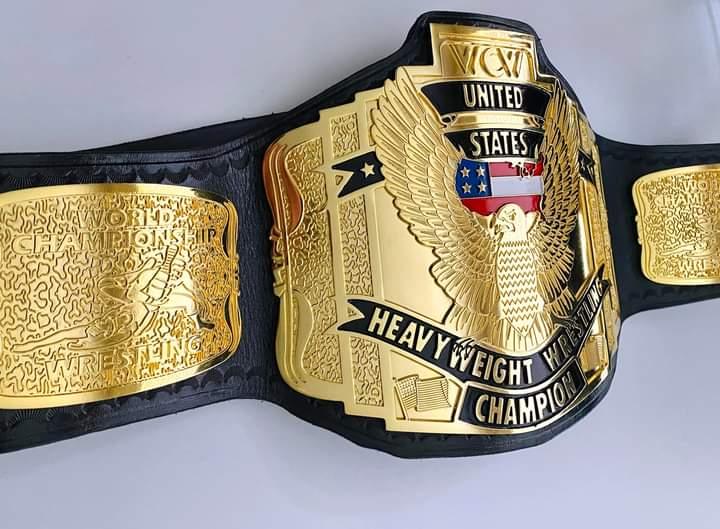 WCW US Heavyweight CNC Championship Belt With Cowhide Strap