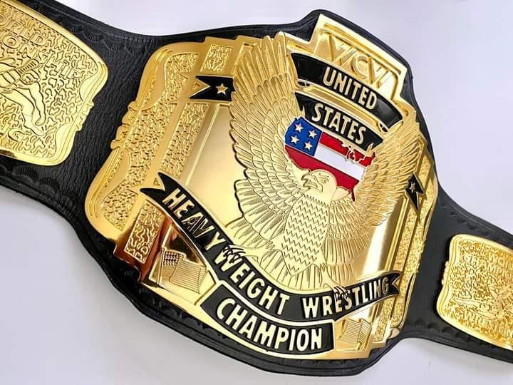 WCW US Heavyweight CNC Championship Belt With Cowhide Strap