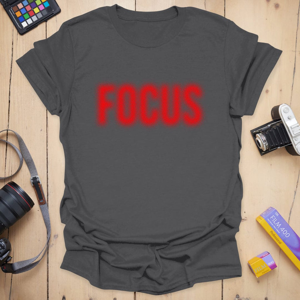 T-Shirt With Halftone Print and Out-of-Focus Design