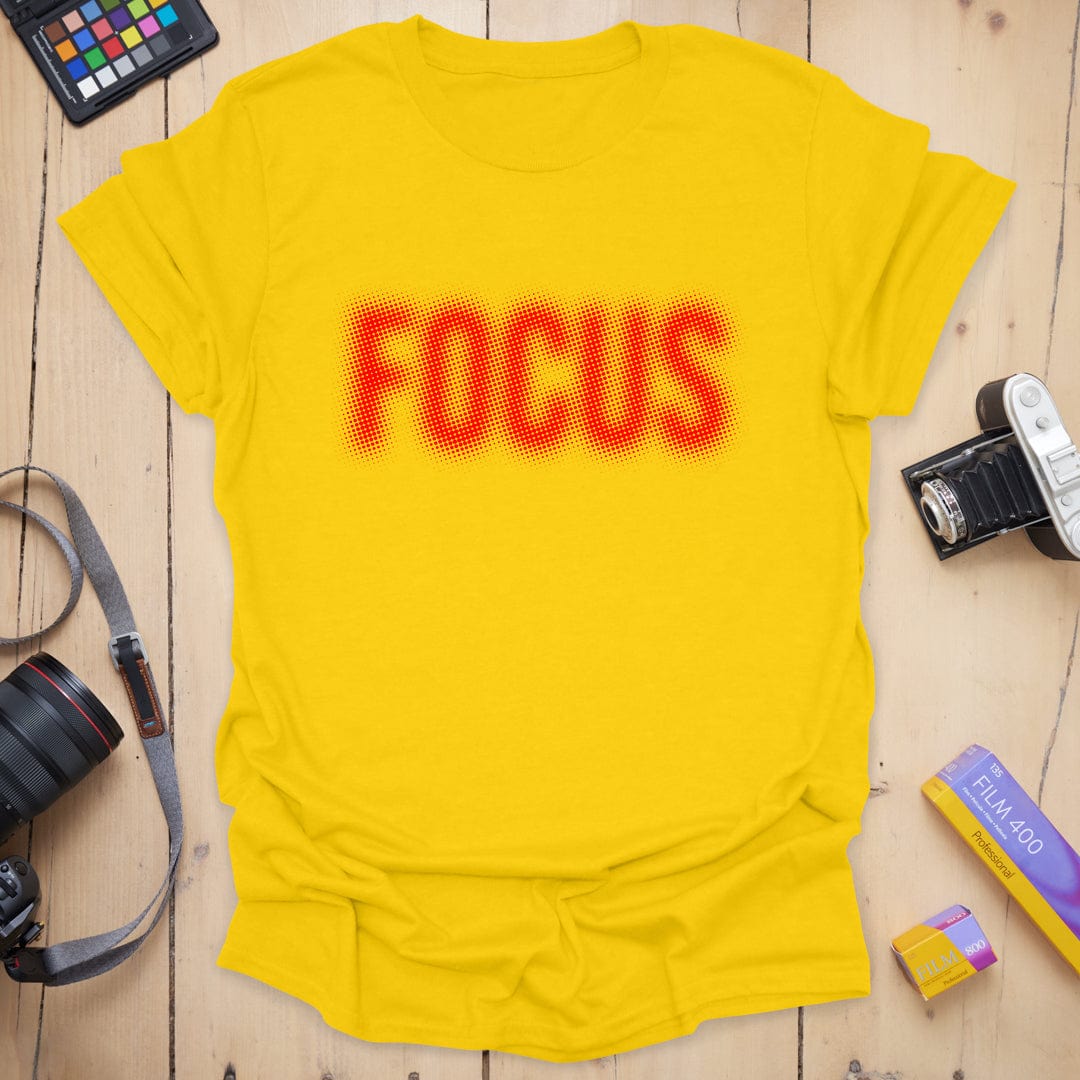 T-Shirt With Halftone Print and Out-of-Focus Design