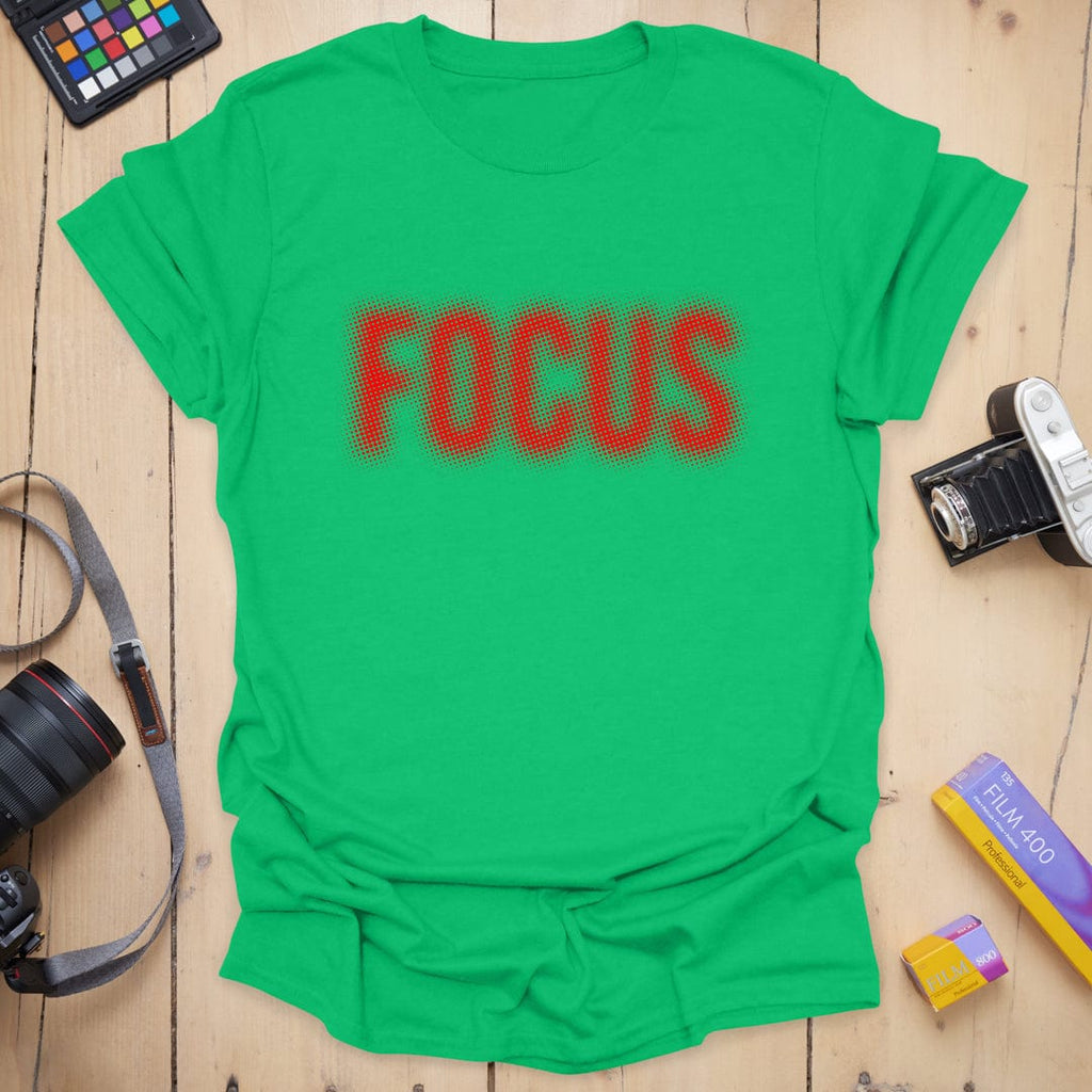 T-Shirt With Halftone Print and Out-of-Focus Design