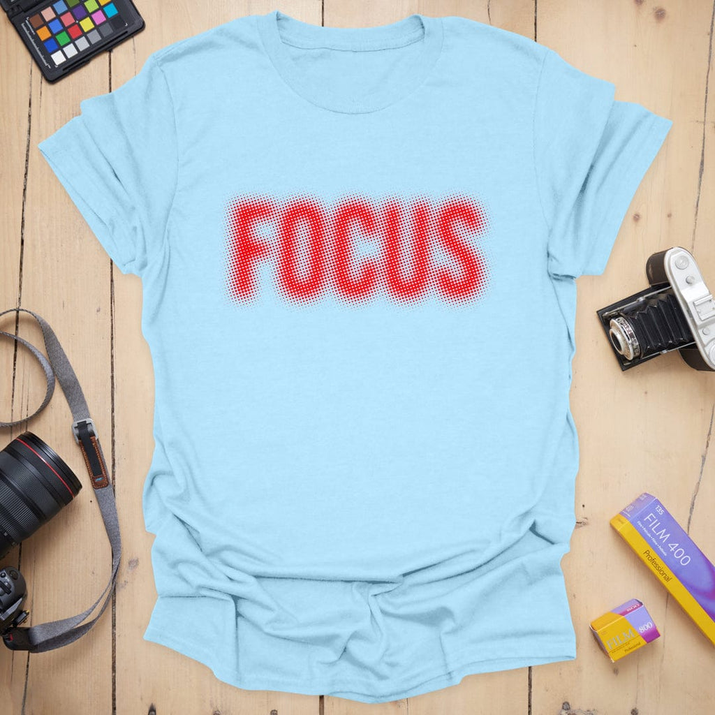 T-Shirt With Halftone Print and Out-of-Focus Design