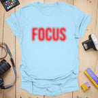 T-Shirt With Halftone Print and Out-of-Focus Design