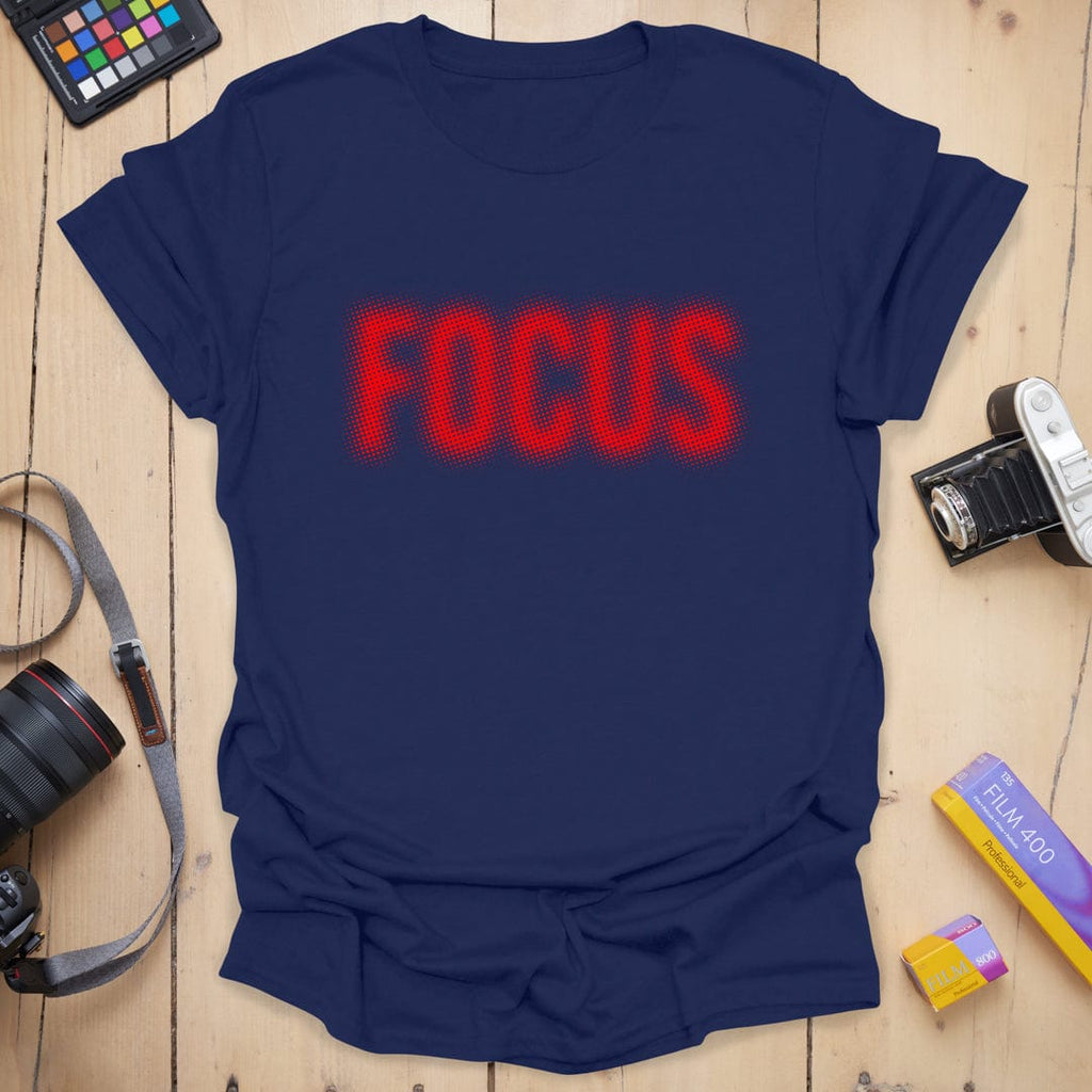 T-Shirt With Halftone Print and Out-of-Focus Design