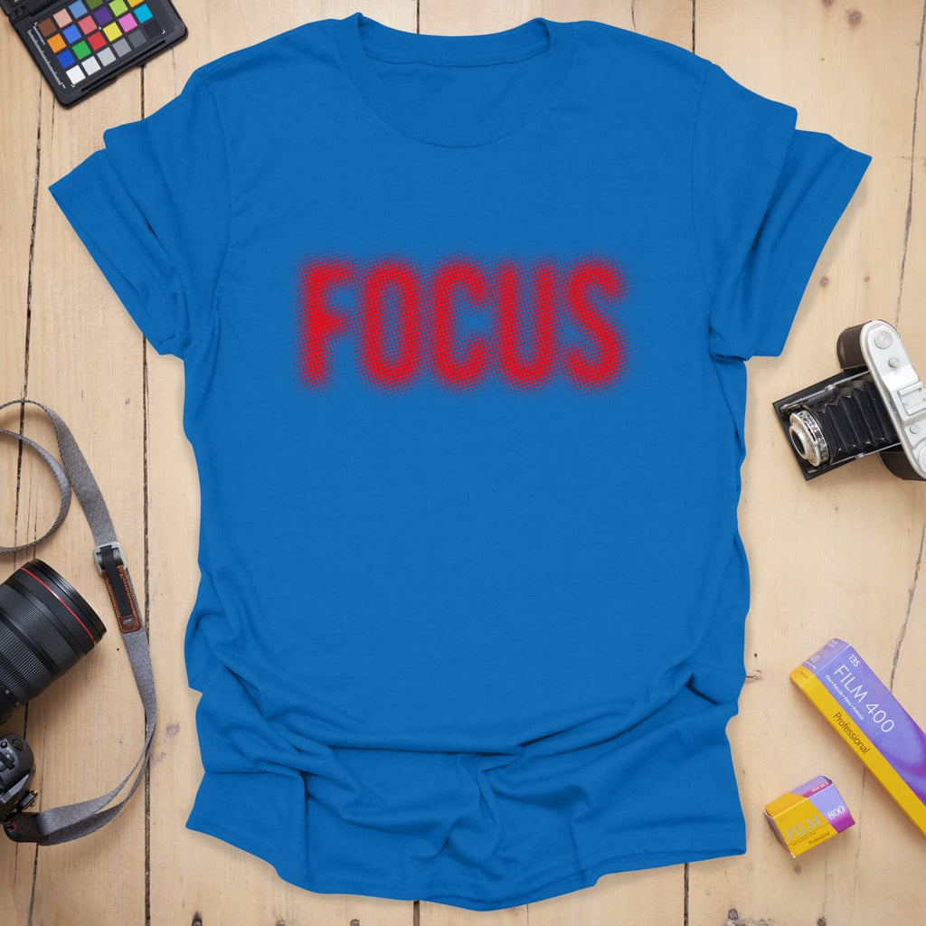 T-Shirt With Halftone Print and Out-of-Focus Design