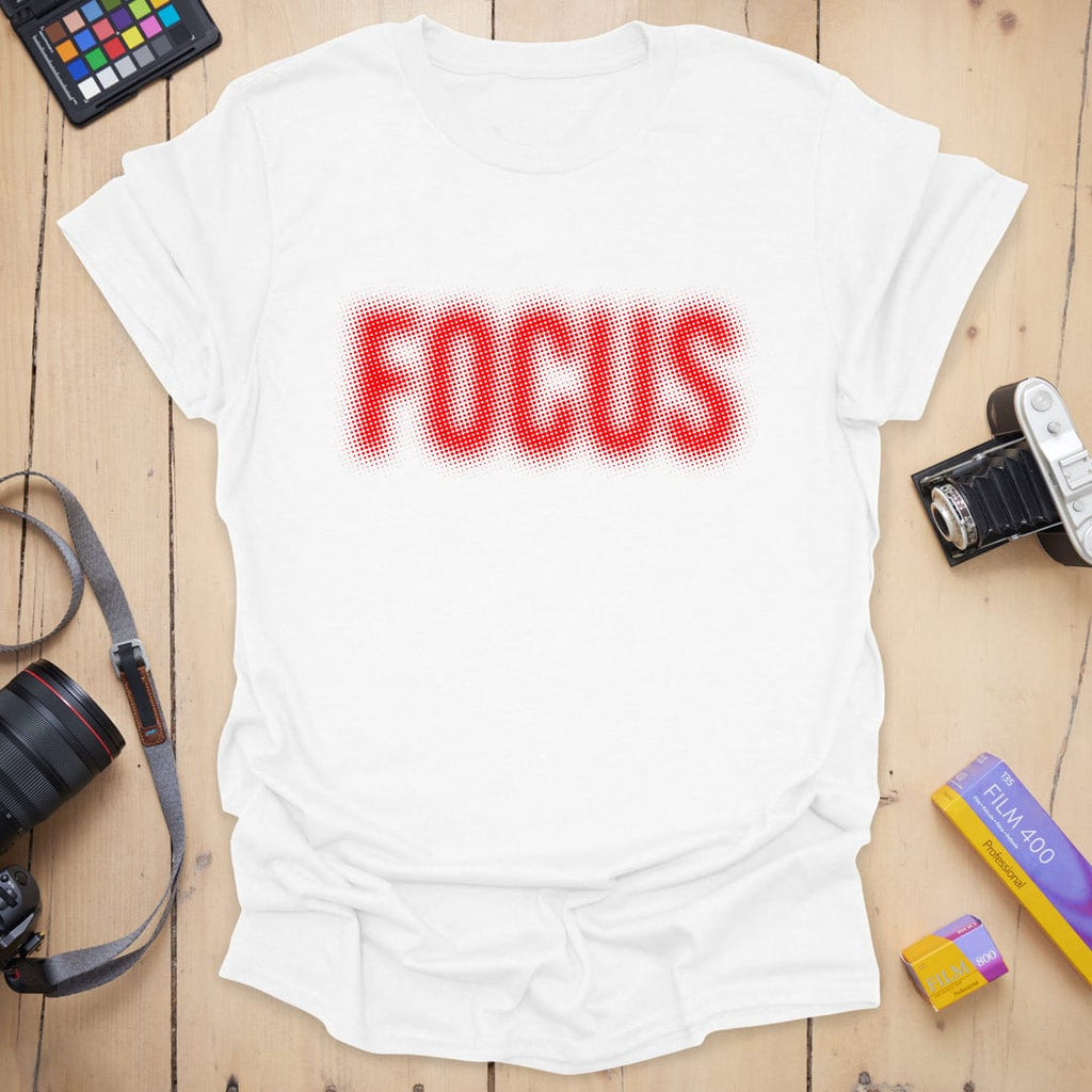 T-Shirt With Halftone Print and Out-of-Focus Design