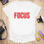 T-Shirt With Halftone Print and Out-of-Focus Design