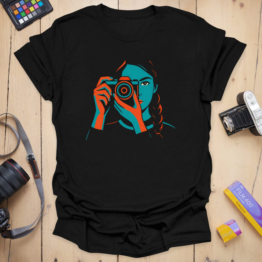 T-Shirt With Framed Shooter Graphic Design