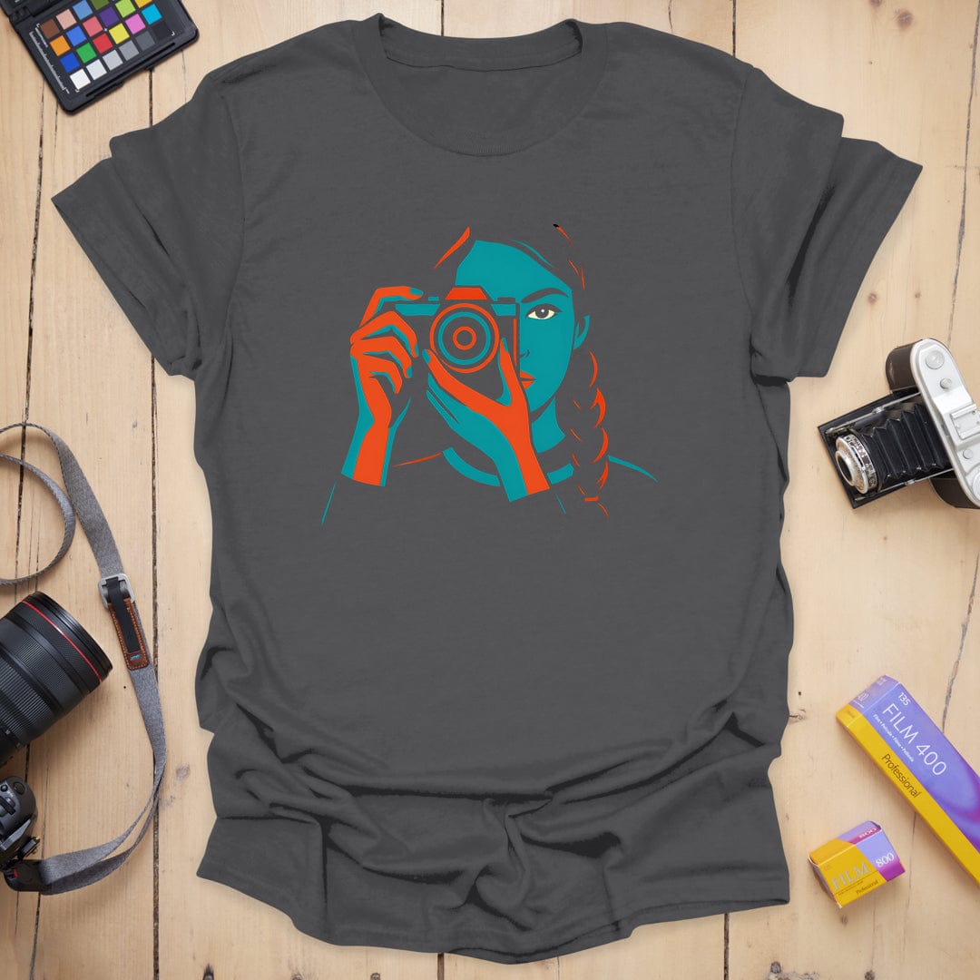T-Shirt With Framed Shooter Graphic Design