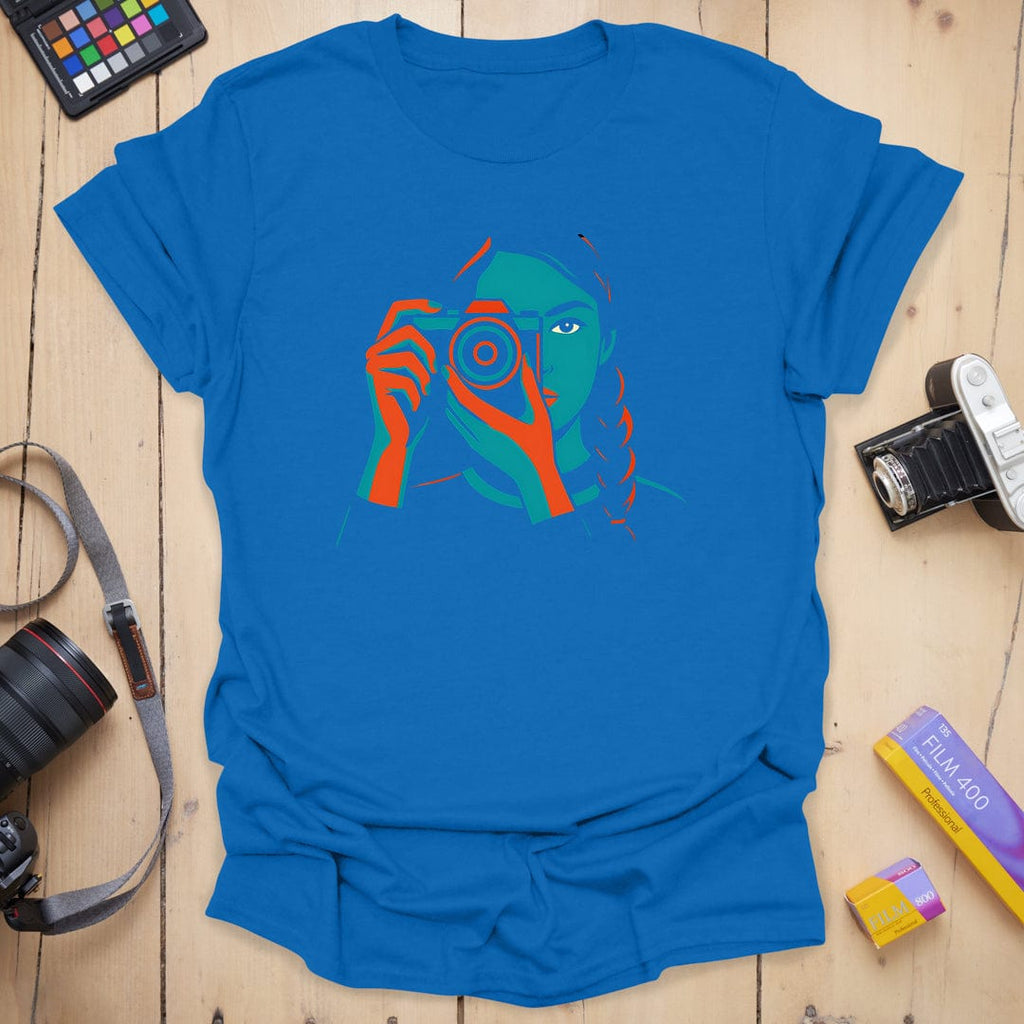 T-Shirt With Framed Shooter Graphic Design
