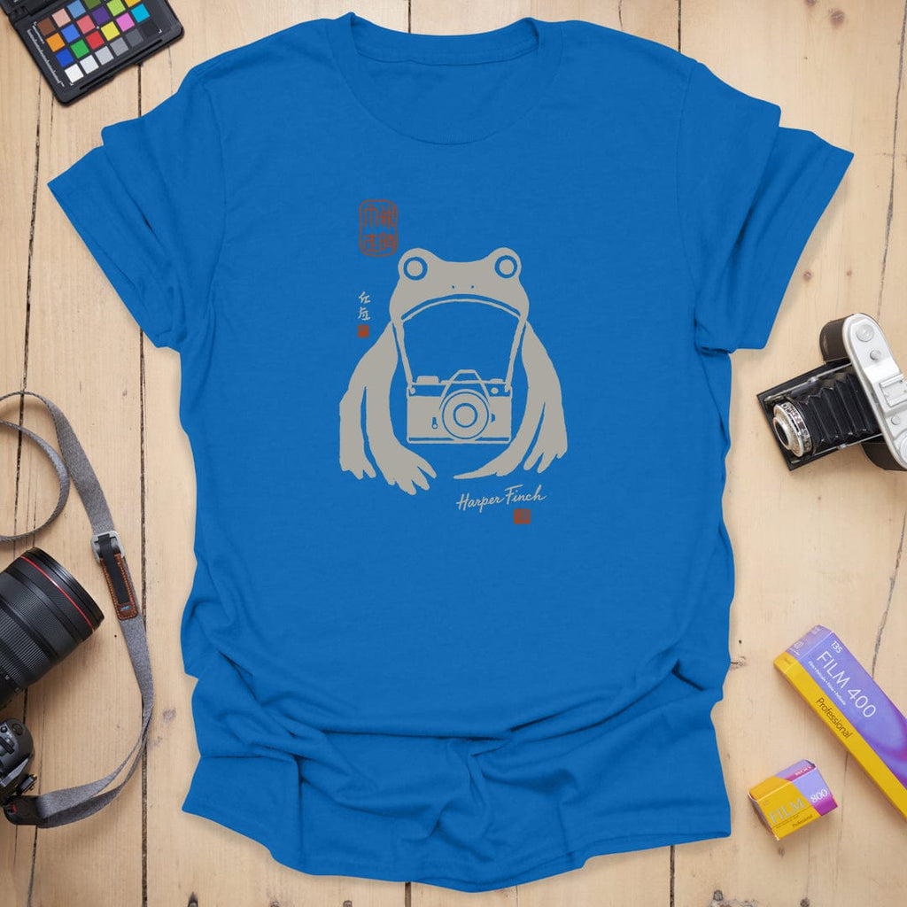 T-Shirt With Zen Frog Photographer Graphic