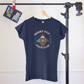 Women's T-Shirt With Mt Fuji Bear Photography Design