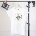 Women's T-Shirt With Mt Fuji Bear Photography Design