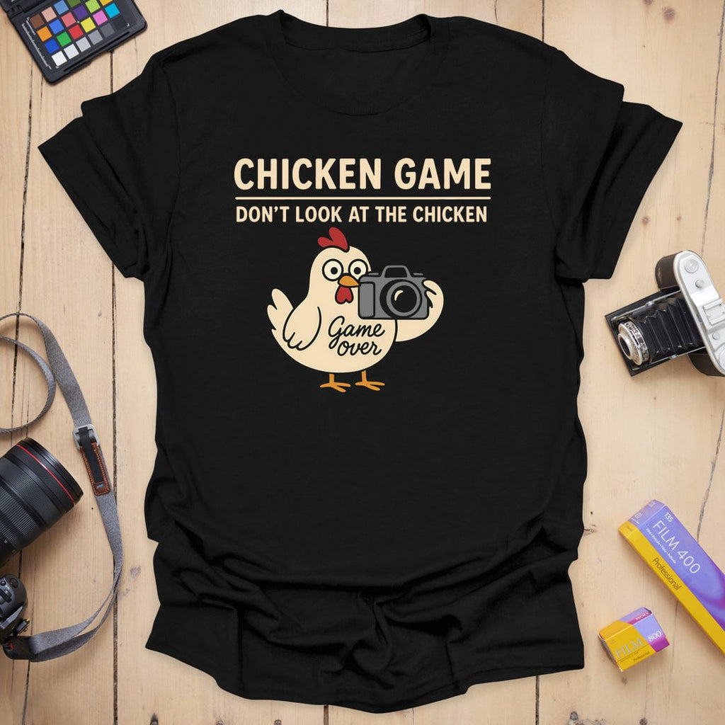 T-Shirt With Camera Chicken Game Over Graphic