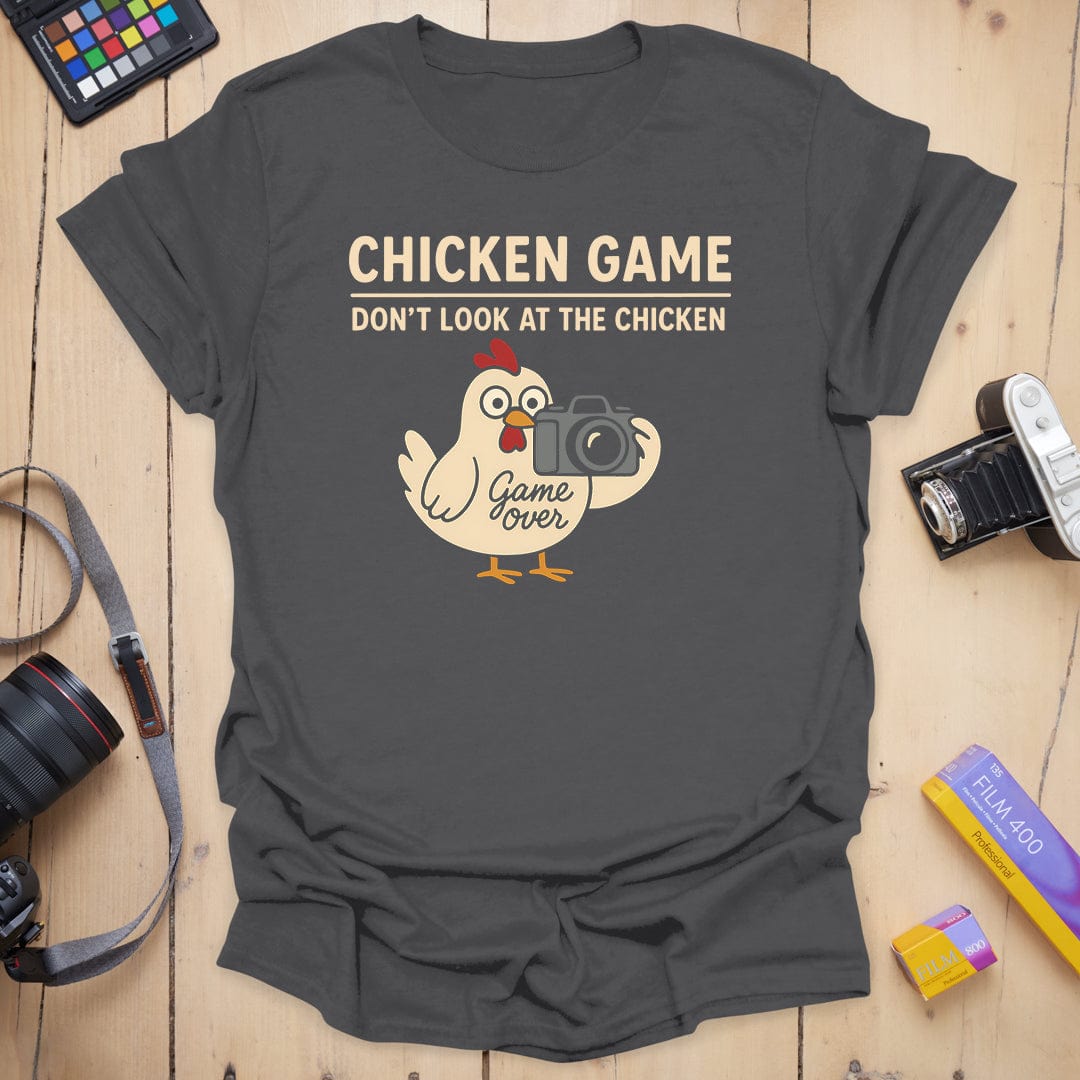 T-Shirt With Camera Chicken Game Over Graphic
