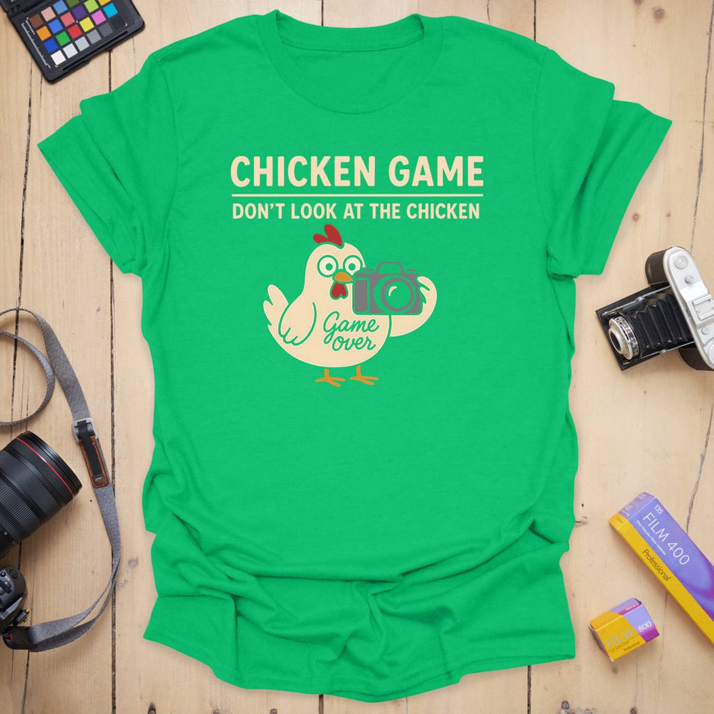 T-Shirt With Camera Chicken Game Over Graphic
