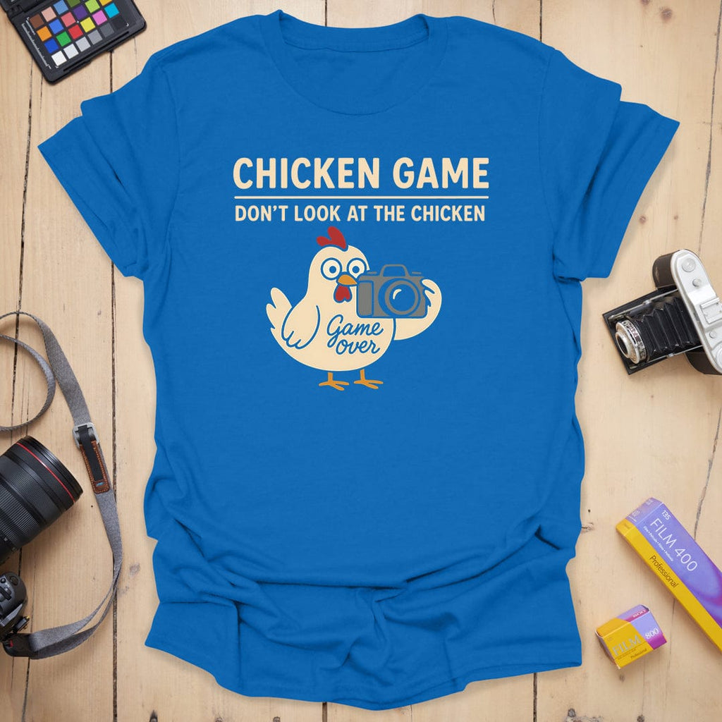 T-Shirt With Camera Chicken Game Over Graphic