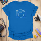 T-Shirt With Minimalist Camera Geometry Design