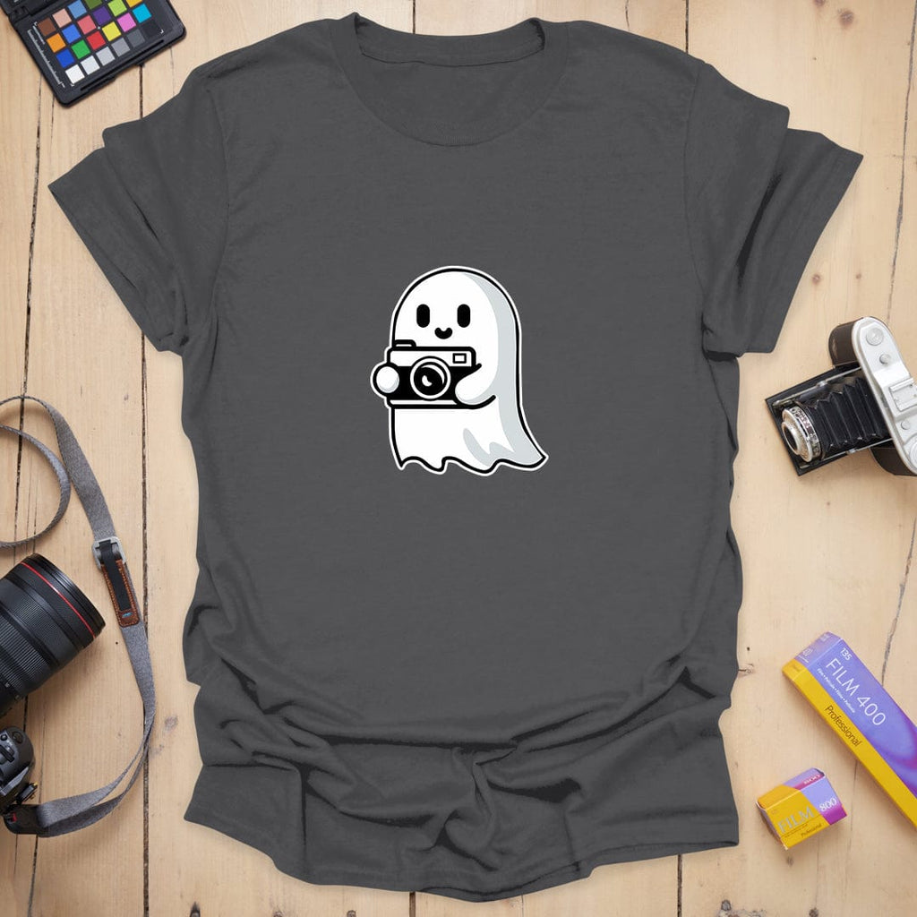 T-Shirt With Camera Ghost Graphic for Photo Lovers